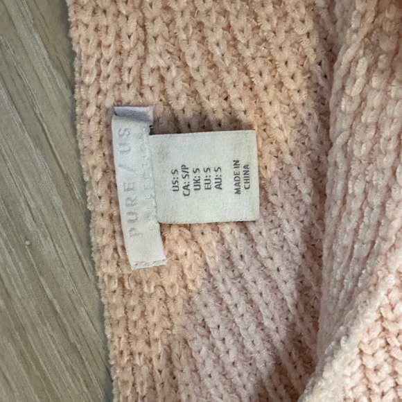 Pure / US Sweater Off Shoulder Pink Peach Small - Picture 10 of 12
